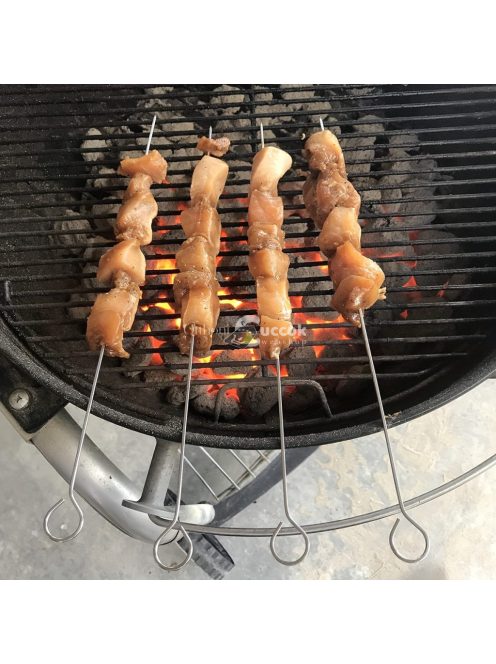 6/12 Darab, Grillnyársak, Rozsdamentes Acél Nyársak BBQ-hoz, Multifunkcionális Fém BBQ Nyársak, Grill Rozsdamentes Acél Nyársak, BBQ Tűpálcák, Szabadtéri Főzés, BBQ Felszerelések