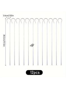   6/12 Darab, Grillnyársak, Rozsdamentes Acél Nyársak BBQ-hoz, Multifunkcionális Fém BBQ Nyársak, Grill Rozsdamentes Acél Nyársak, BBQ Tűpálcák, Szabadtéri Főzés, BBQ Felszerelések