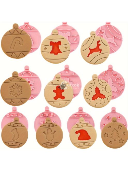 10 darabos Karácsonyi Süteményszaggató Készlet