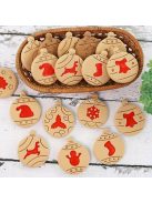10 darabos Karácsonyi Süteményszaggató Készlet