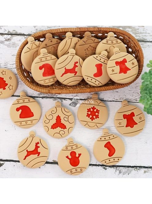 10 darabos Karácsonyi Süteményszaggató Készlet