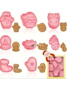 8 részes karácsonyi süti kiszúró készlet