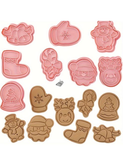 8 részes karácsonyi süti kiszúró készlet