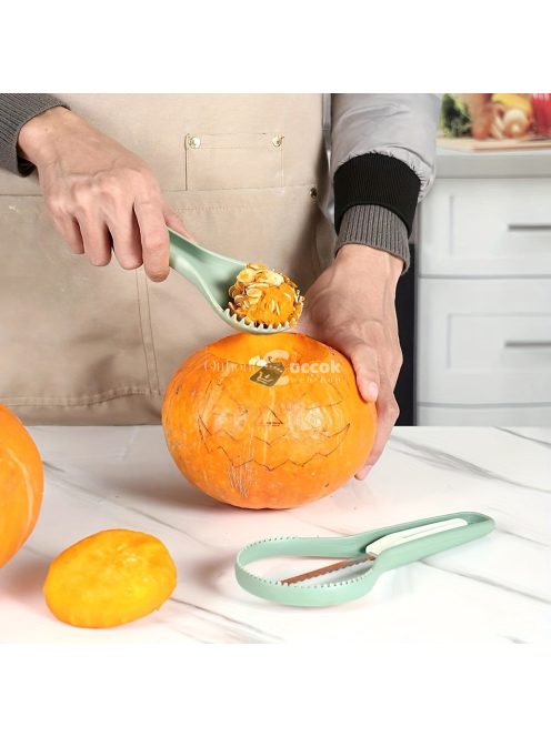 3 db-os rozsdamentes acélból készült tökfaragó készlet