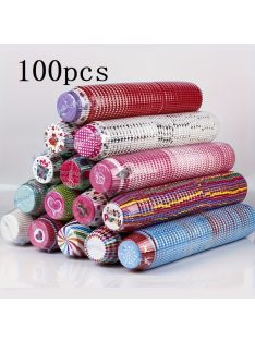   100 db-os kevert cupcake papír - Olajálló papír sütőformák muffinokhoz és cupcake-ekhez, Élelmiszerbiztonságos, vegyes minták konyhai használatra