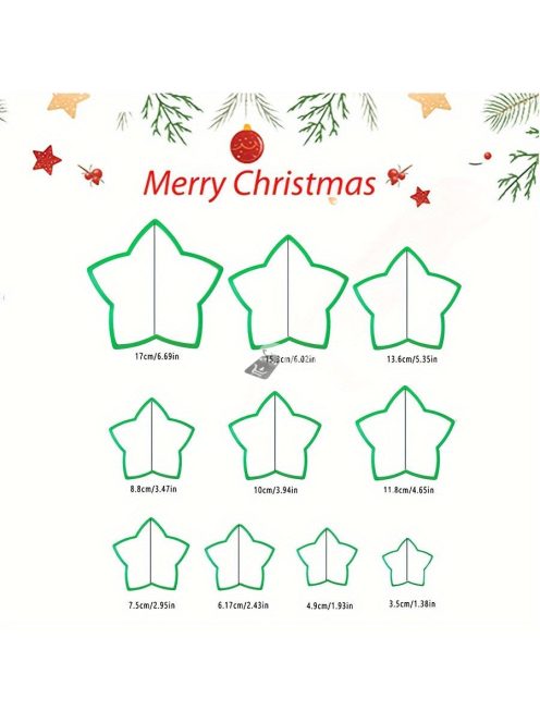 10 darabos Karácsonyi Süteményszaggató Készlet