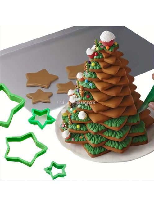10 darabos Karácsonyi Süteményszaggató Készlet