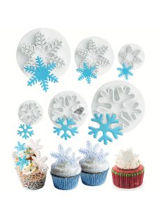   3db/6db Hópehely Keksz Formadíszítés, Cukorforgató És Domborító Eszköz, Karácsonyi Keksz Vágó