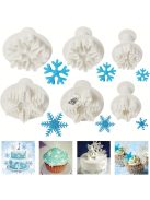 3db/6db Hópehely Keksz Formadíszítés, Cukorforgató És Domborító Eszköz, Karácsonyi Keksz Vágó