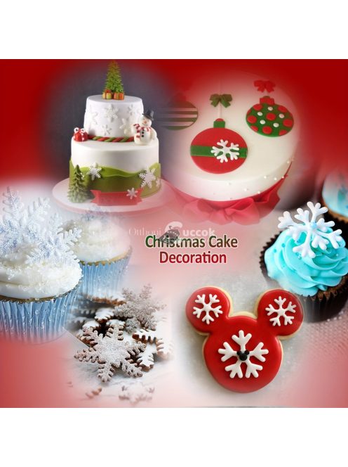 3db/6db Hópehely Keksz Formadíszítés, Cukorforgató És Domborító Eszköz, Karácsonyi Keksz Vágó