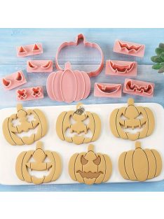   10 darabos Halloween Tök Alakú Süteményszaggató Készlet