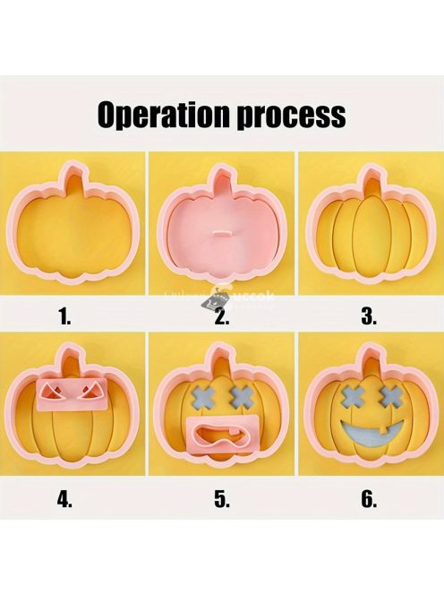 10 darabos Halloween Tök Alakú Süteményszaggató Készlet