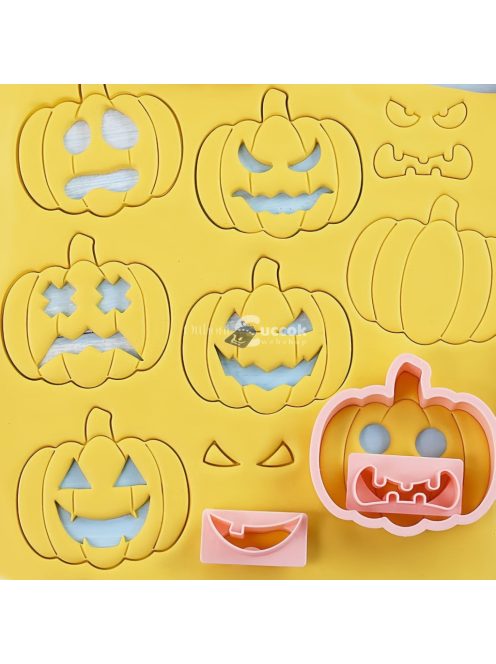 10 darabos Halloween Tök Alakú Süteményszaggató Készlet