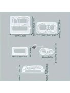 4 darabos traktor és autó alakú süteményszaggató készlet - Tartós műanyag kekszformák tortadíszítéshez és sütéshez, tökéletes születésnapi partikra