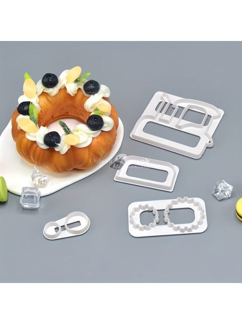 4 darabos traktor és autó alakú süteményszaggató készlet - Tartós műanyag kekszformák tortadíszítéshez és sütéshez, tökéletes születésnapi partikra