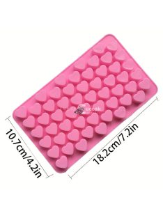   1db 55 lyukú 3D jégkocka tálca mini szív szilikon forma csokoládé fondant forma tészta zselé keksz sütő torta díszítő eszközök