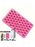 1db 55 lyukú 3D jégkocka tálca mini szív szilikon forma csokoládé fondant forma tészta zselé keksz sütő torta díszítő eszközök