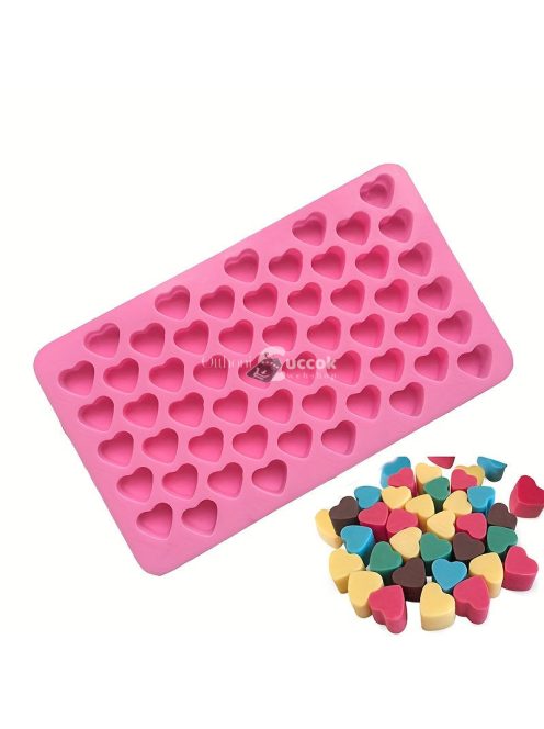 1db 55 lyukú 3D jégkocka tálca mini szív szilikon forma csokoládé fondant forma tészta zselé keksz sütő torta díszítő eszközök