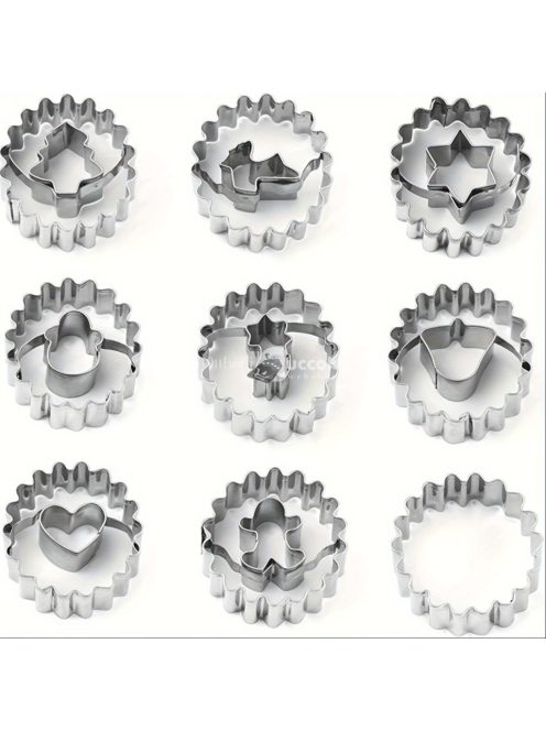 9db, Karácsonyi Linzer Sütivágók, Rozsdamentes Acél Sütivágó Készlet, Karácsonyi Kekszformák,