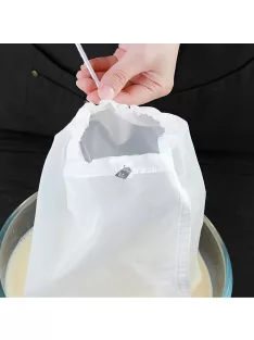   Újrahasználható finomhálós nejlon élelmiszer-szűrő és diótejzsák - Prémium konyhai eszköz a hatékony főzéshez, szűréshez és szűréshez - Könnyű tisztítás, tartós és multifunkcionális