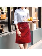 Élénk piros konyhai kötény zsebekkel férfiaknak és nőknek - Tökéletes éttermekhez és grillezésekhez