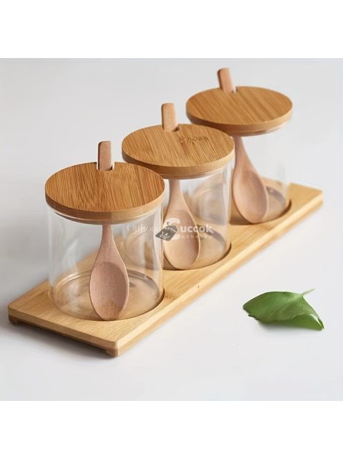 3db/szett, Fűszeres Edénykészlet, Konyhai Fűszeres Edény