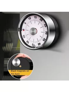   Rozsdamentes Acél Konyhai Időzítő - 60 Perces Mechanikus Visszaszámlálás