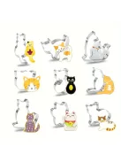 9 darab, cica alakú süti szaggatók, tészta szaggató, keksz formák