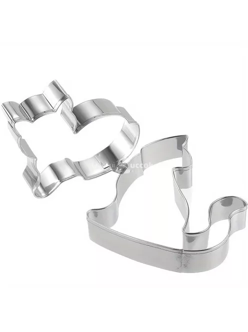 9 darab, cica alakú süti szaggatók, tészta szaggató, keksz formák