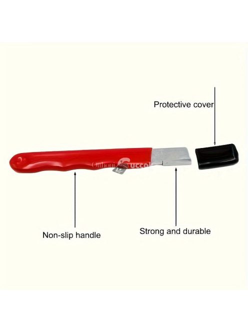 Professzionális konyhai késélező eszköz csúszásmentes fogantyúval, tartós élező minden késtípushoz, beleértve a kerti ollókat is - Műanyag anyag, kézi működtetés elektromosság nélkül