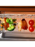 10 db-os légkeveréses álló nyárs: Élelmiszeripari minőségű rozsdamentes acél, vastag, BBQ nyársak légkeveréses sütőhöz és sütőhöz