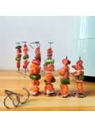 10 db-os légkeveréses álló nyárs: Élelmiszeripari minőségű rozsdamentes acél, vastag, BBQ nyársak légkeveréses sütőhöz és sütőhöz