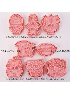 8 részes Halloween süti kiszúró készlet