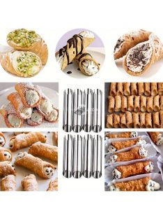  8db krémtölcsér forma, tapadásmentes cannoli formák tubuskészletek,