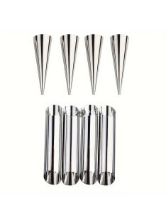   8db krémtölcsér forma, tapadásmentes cannoli formák tubuskészletek,