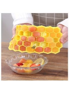   hatszögletű jégkockatálca fedővel, 37 üreges szilikon rugalmas jégkockaforma