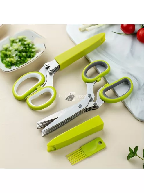 Sokoldalú 5 rétegű rozsdamentes acél konyhai olló