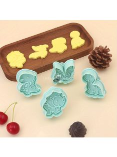   3/4 db-os, rugós kekszvágó készlet kreatív sütéshez, süteménydíszítéshez, fondant formákhoz, műanyag forma cukorkákhoz és sütikhez, sütőeszközök