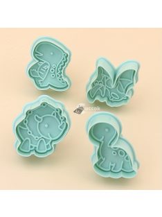   3/4 db-os, rugós kekszvágó készlet kreatív sütéshez, süteménydíszítéshez, fondant formákhoz, műanyag forma cukorkákhoz és sütikhez, sütőeszközök