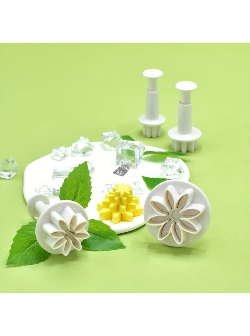 3/4 db-os, rugós kekszvágó készlet kreatív sütéshez, süteménydíszítéshez, fondant formákhoz, műanyag forma cukorkákhoz és sütikhez, sütőeszközök