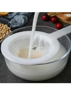   Joghurt, Tejszűrő - Szója, Tea, Kávé Hálós Szűrő Tej- és Italfőzéshez - Nagy Zsinóros Hálóeszköz Mandulatejhez, Tartós Nylon Zsák