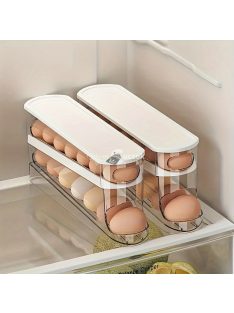   Kétszintes Automata Tojásgurító Adagoló - Frissen és Rendezetten Tartja a Tojásokat a Hűtőszekrényben, Szekrényben vagy Fiókban