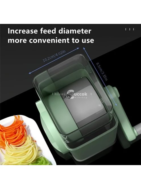 3 az 1-ben kézi forgó reszelő, 3 rozsdamentes acél pengével