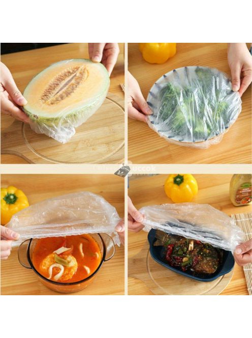 100 darab eldobható élelmiszerzáró tasak