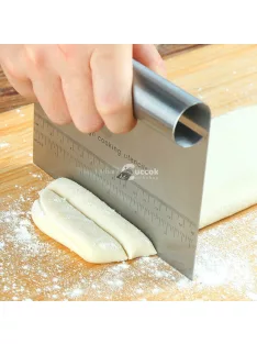   1db, rozsdamentes acél tésztavágó, háztartási kaparó, tortalisztes rizshenger vágó mérleggel, sütőeszköz, kaparó