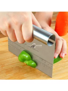   1db, rozsdamentes acél tésztavágó, háztartási kaparó, tortalisztes rizshenger vágó mérleggel, sütőeszköz, kaparó