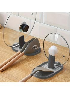   1db Edényfedél Tartó, Leveskanáltartó, Összecsukható Főzőlapáttartó