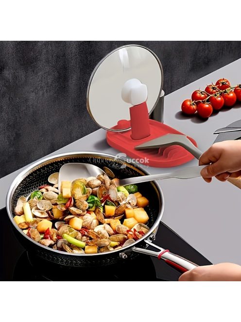 1db Edényfedél Tartó, Leveskanáltartó, Összecsukható Főzőlapáttartó