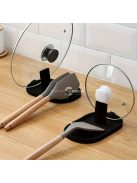 1db Edényfedél Tartó, Leveskanáltartó, Összecsukható Főzőlapáttartó