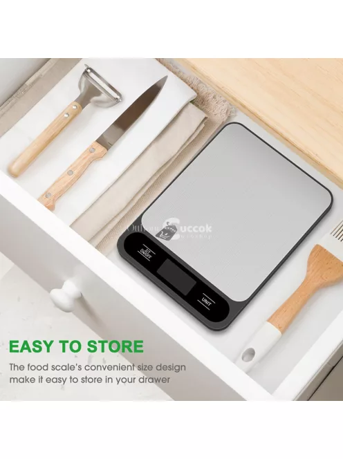 élelmiszermérleg, 10 kg digitális konyhai mérleg sütéshez, főzéshez